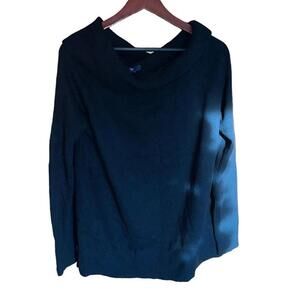 Gap long sleeved black cowl neck tight knit‎ sweater women's medium